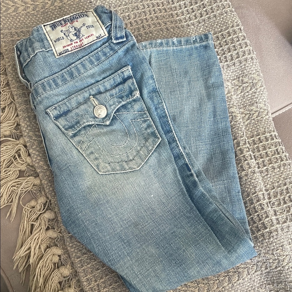 True Religion Faded Blue Denim Jeans